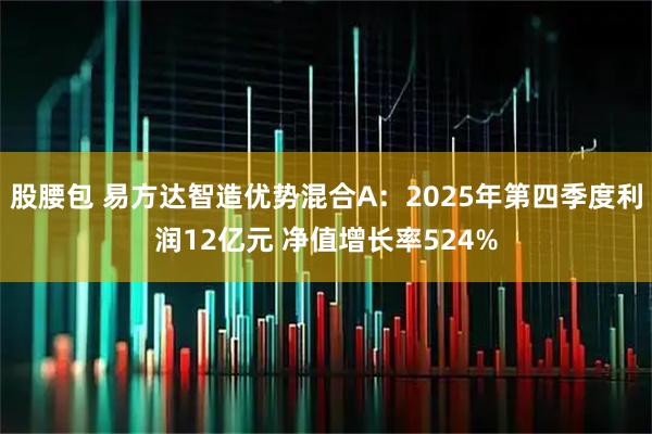 股腰包 易方达智造优势混合A：2025年第四季度利润12亿元 净值增长率524%
